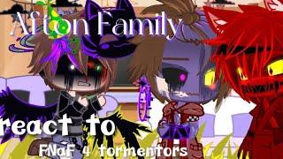 Afton family(-No Michael) react to FNaF 4 tormentors┃No FNaF 4 tormentors┃English subtitles/中文字幕