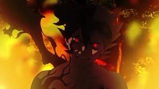 Asta's first demon form in witch forest.