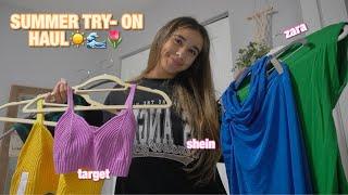 SUMMER TRY ON HAUL 2023 | zara, target, thrifitng, & more !