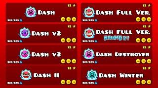 ALL "DASH" VERSIONS IN ONE VIDEO (Geometry Dash)