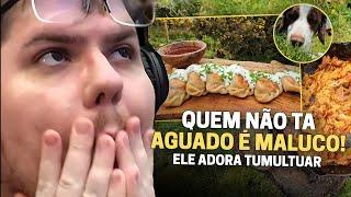 CASIMIRO REAGE: FAZENDO DUMPLINGS DE FRANGO NO MEIO DA FLORESTA | Cortes do Casimito