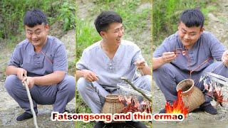 FatSongsong and ThinErmao Made prawn chips with lobster and it was delicious || funny mukbang