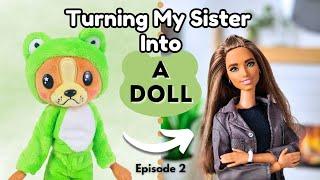 I Turned My Sister INTO a Barbie Doll | Custom Barbie doll makeover - Repaint, Hair removal +