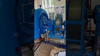 Industrial Blue Machine in a Facility#IndustrialMachinery#Engineering#PowerGeneration