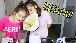 FAZENDO BOLO SEM AS MÃOS! DESAFIO! Ft. Marina Inspira