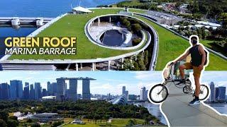 GREEN ROOF MARINA BARRAGE DRONE FOOTAGE | SINGAPORE SKYLINE | Foldie Afternoon Ride