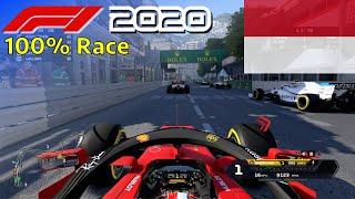 F1 2020 - 100% Race at Circuit de Monaco in Leclerc's Ferrari | PS5