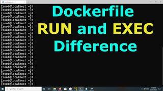 What is the difference between Docker RUN and EXEC commands