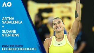 Aryna Sabalenka v Sloane Stephens Extended Highlights | Australian Open 2025 First Round