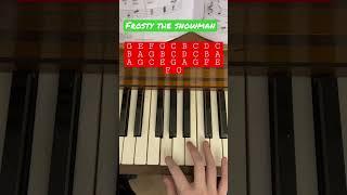 Frosty the Snowman // easy piano tutorial