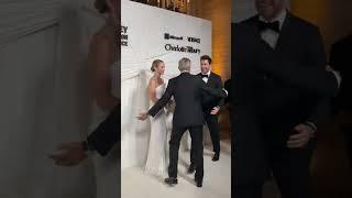 George Clooney Hugs Emily Blunt & John Krasinski at The Albies 4 the Clooney Foundation for Justice