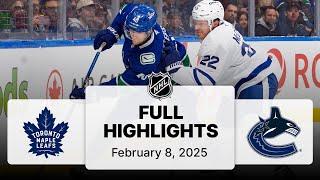 NHL Highlights | Maple Leafs vs. Canucks | February 08, 2025