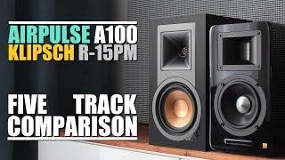 AirPulse A100 vs Klipsch R-15PM  ||  5 Track Comparison