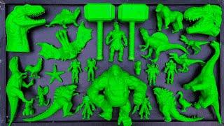 Dinosaurus Jurassic World Dominion:T-Rex, Siren Head, Kingkong, Giganotosaurus, Godzilla, Skibidi