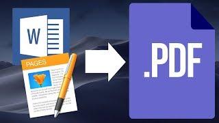 How to save Microsoft Word file as PDF in Mac using word & Apple Pages