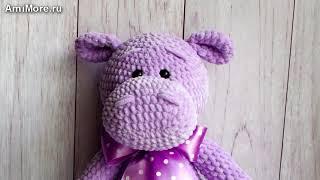 Амигуруми: схема Бегемотик Тоша. Игрушки вязаные крючком - Free crochet patterns.