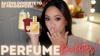 ANOTHER PERFUME DECLUTTER! SAYING GOODBYE TO 10 FRAGRANCES! | END OF SUMMER DECLUTTER! | AMY GLAM