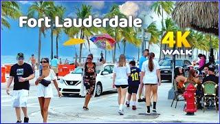 【4K】𝐖𝐀𝐋𝐊  ️ MIAMI  USA   4K video 𝐇𝐃𝐑 ! Fort Lauderdale !