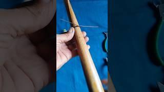   Make A  Wooden Button Ring On Copper Wire.