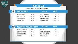 Melbourne University 3rd XI v Carlton 3rd XI