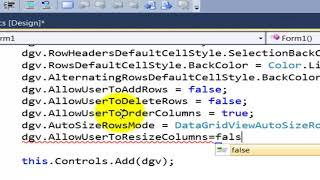 C#   Create Professional DataGridView dynamically with code   Part 04