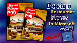 Design your own Restaurant Flyer using Microsoft Word