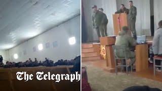 ‘You are military men now’: Russian officer yells at conscripts after Putin announced mobilisation