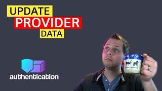 Update provider data with data validation - Project: Authentication - Part 9