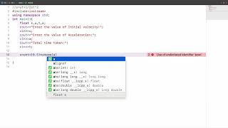 Program to Initialise the equation "s=ut+1/2at^2" in C++ || Coding with The professor