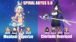 C0 Mualani Vaporize & C0 Clorinde Overload | Spiral Abyss 5.0 | Genshin Impact