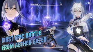 FIRST EPIC BATTLE BOSS IN AETHER GAZER GENGCHEN VS ODIN NO DEATH [4K]