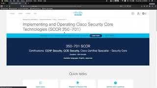 Cisco Scor 350-701 - Day 1