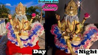 Brahma dev ji ka murti kaise banaye || Brahma dev idol making || Brahma dev making at home