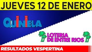 Resultados Quinielas Vespertinas de Córdoba y Entre Ríos, Jueves 12 de Enero