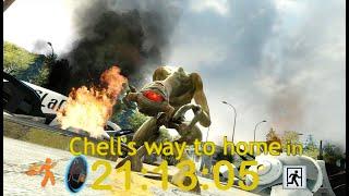 Chell's Way To Home in 21:13:05 (mod for Portal) | Челл Идет Домой за 21:13:05 (мод для Portal)+баги