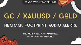 Gold (GC) Live Heatmap, Footprint Charts & Audio Alerts|Futures Trading Orderflow Stream