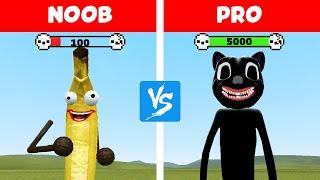 NOOB vs PRO: BANANA vs CARTOON CAT (Garry's Mod Sandbox) | JustJoeKing