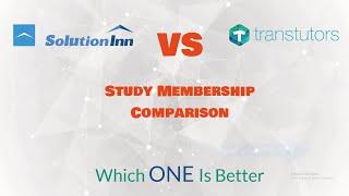 Study Membership Comparison | Transtutors Vs SolutionInn