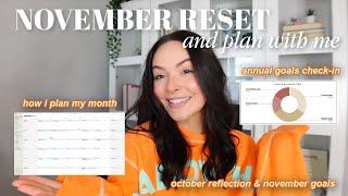 november reset & plan with me ️ | november goals, checking on annual goals, how i stay organized