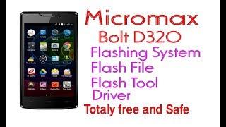 How to flash micromax bolt d320 With Flash file, tool and Driver free