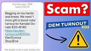 Text Messages from DemTurnout.io - Legit Or Scam?