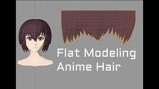 Flat Modeling Anime Hair Tutorial (Blender 2.8)