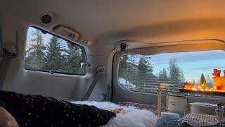 Solo Car Camping | My peaceful and calm morning in my condo van | Relaxing Vlog | ASMR