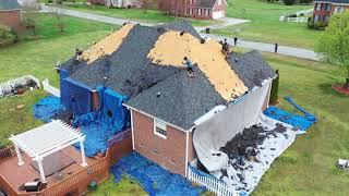 Drone Footage Of Tear Off in Kernersville, NC