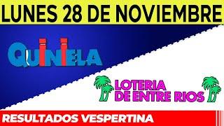 Resultados Quinielas Vespertinas de Córdoba y Entre Ríos, Lunes 28 de Noviembre