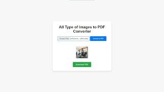 All Image Type to PDF Converter Using HTML, CSS and JavaScript with Source Code