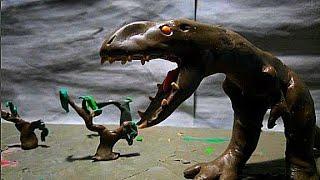 Dinosaur vs Human#Plasticine Animation/Динозавр vs Человека#Пластилиновая анимация.