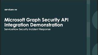 How To - Integrate Security Incident Response with Microsoft Graph Security API