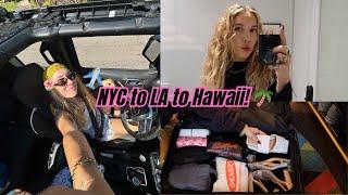 NYC to LA to Hawaii  (Packing, getting my hair done, Airbnb tour!)