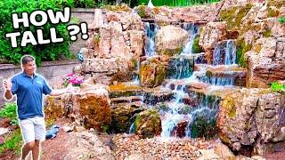 This Is the Tallest *BACKYARD WATERFALL* Ever!!